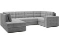 Coltar extensibil stanga 5 locuri ELTAP, LT-85MO, Blewett, 299x198x82 cm, lemn/poliester, gri deschis