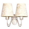 Aplica de perete Malbo II, Helam, 32 x 25 cm, 2 x E27, 60W, alb/auriu/ecru
