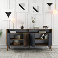 Consola, Hommy Craft, Milan 160, 160x78x35 cm, Nuc / Antracit