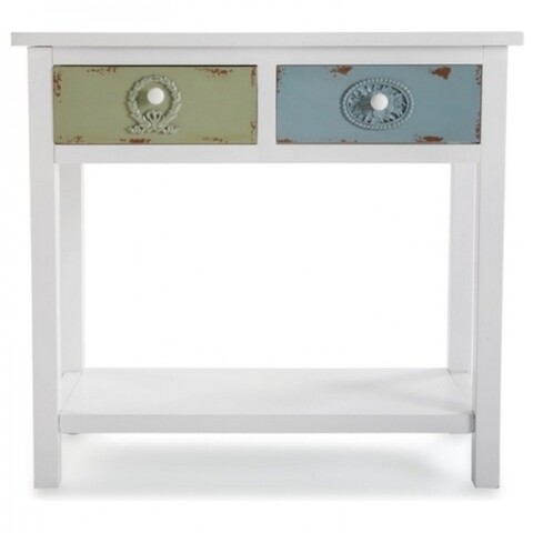 Comoda cu 2 sertare, chic, 35 x 75.5 x 80 cm, mdf, multicolor