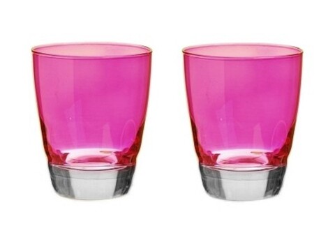Set 2 pahare, Happy Colour, Excelsa, 300 ml, sticla, lila