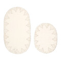 Set covorase de baie 2 piese, Alanur Home, Zara, Poliester, Crem