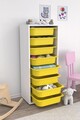Dulap multifunctional, Estella, Cara 8N, Alb / Galben
