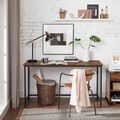 Birou, Vasagle, Sim Desk, 140x60x75 cm, PAL/otel, maro