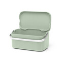 Recipient colectare resturi alimentare, Brabantia, SinkSide Waste Box, 22.1x12.7x10.7 cm, plastic/inox, verde jad