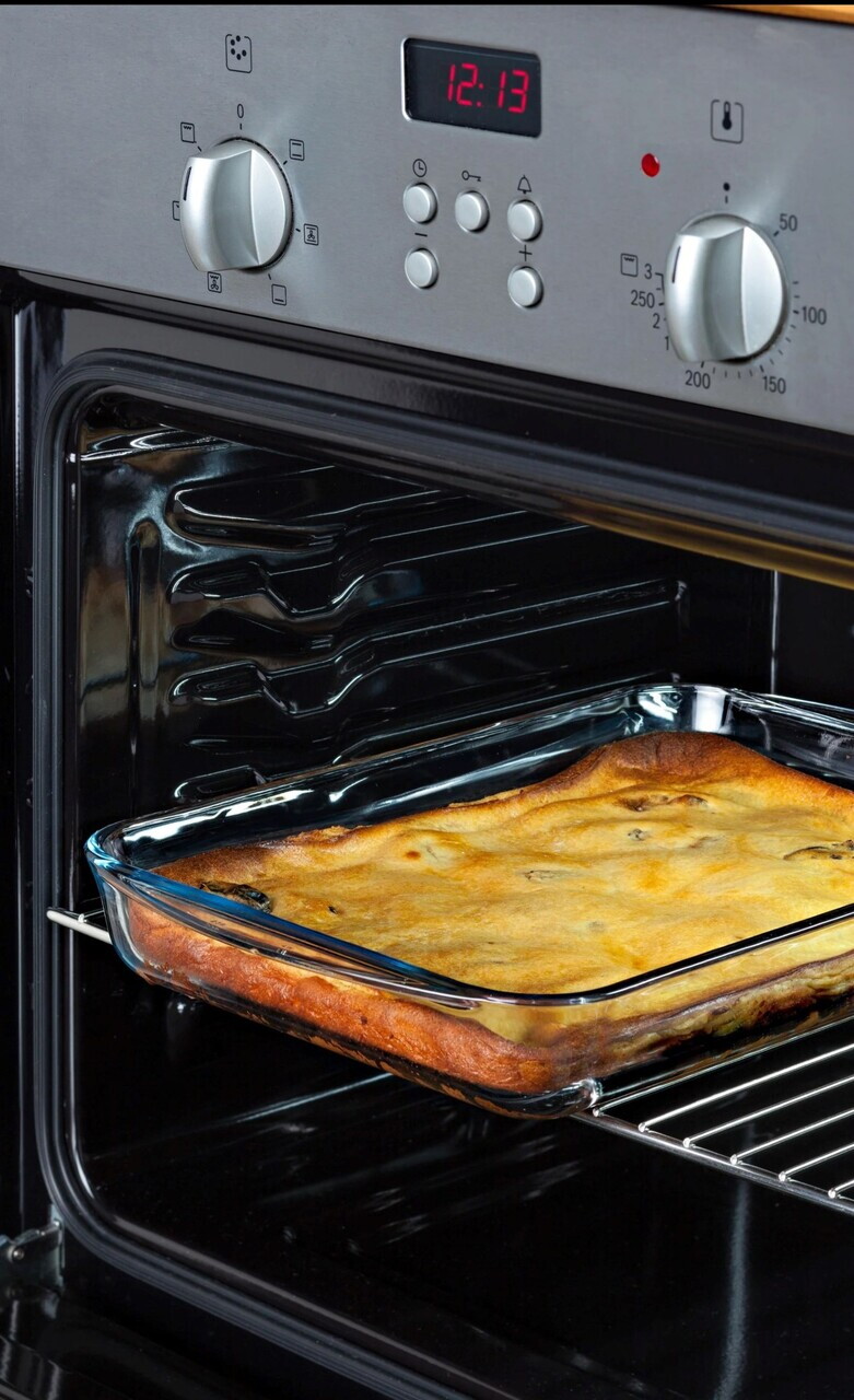 Caserola dreptunghiulara, cu capac, sticla termorezistenta, 40x27cm/4,9L, "Cook&amp;Store", Blue - Pyrex - view 2