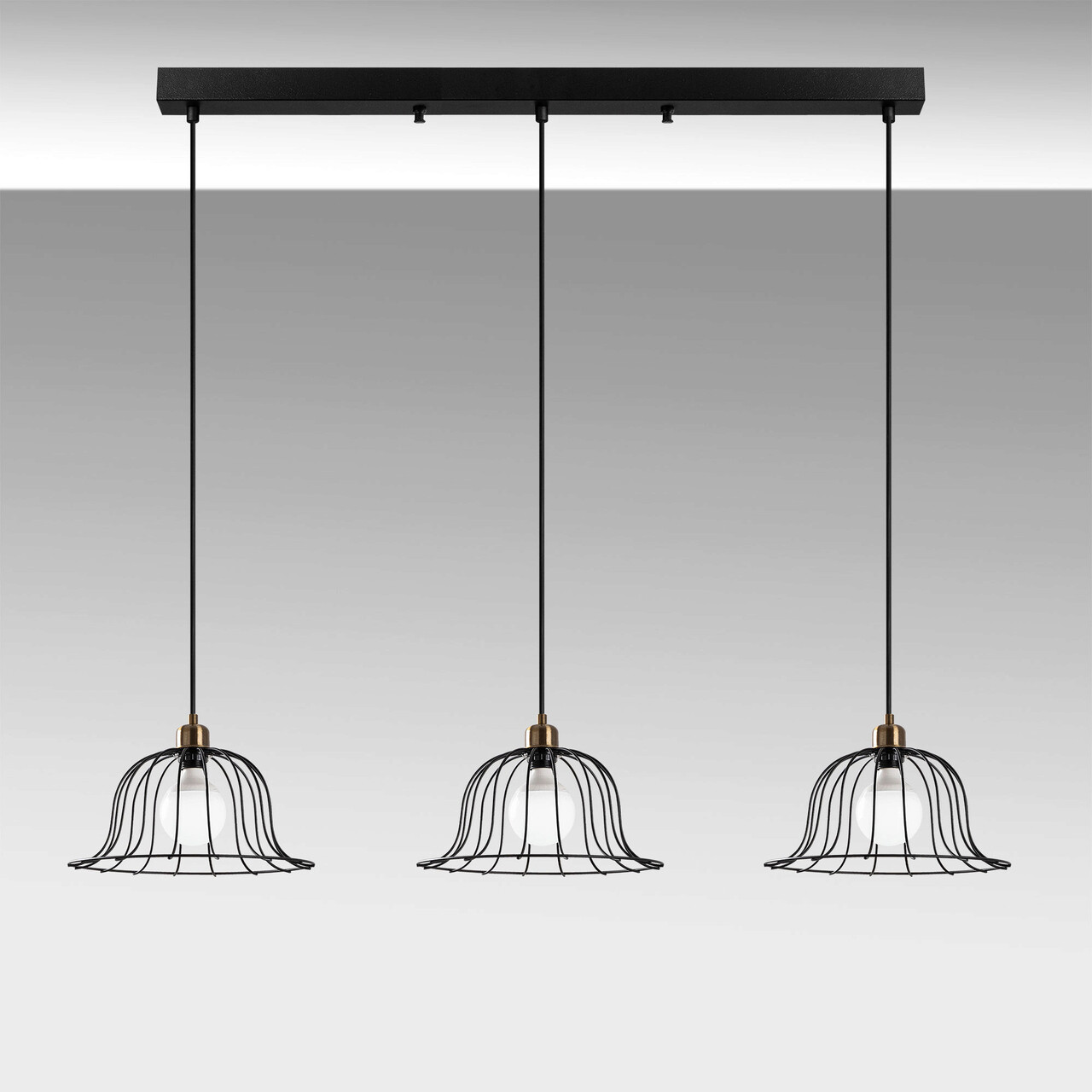 Lustra, Fulgor, 942FLG1182, Metal, Negru/Maro antic - 2 | YEO