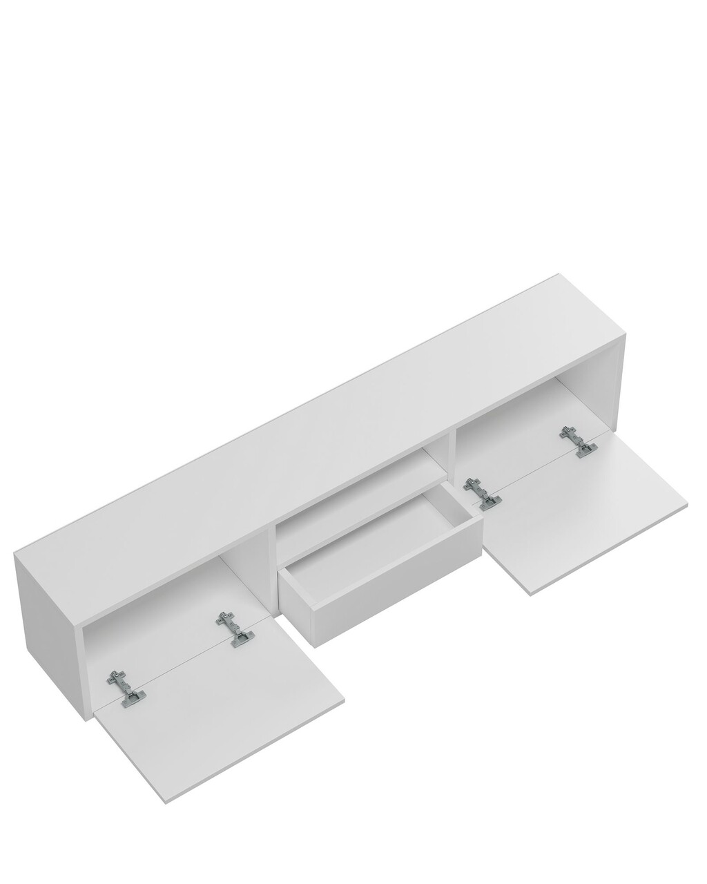 Comoda TV, Hanah Home, 1311-DROP-32, 140x45x30 cm, PAL , Alb / Negru / Auriu - view 7