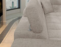 Coltar extensibil stanga 4 locuri ELTAP, LT-18TOU, Eridano, 275x202x88 cm, lemn/poliester, bej inchis