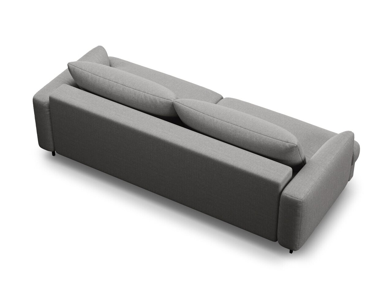 Canapea extensibila 3 locuri, Naomi, Micadoni Home, 233x110x95 cm, tesatura structurata, cenusiu melanj — imaginea 3