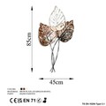 Decoratiune de perete, Fall 1, Metal, Dimensiune: 45 x 85 cm, Maro / Negru