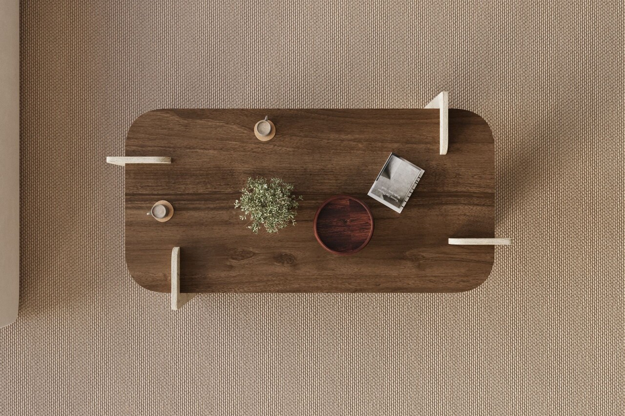 Masuta de cafea, Hanah Home, Leapiri, 120x35x60 cm, PAL, Travertin / Nuc - view 4