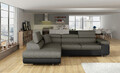 Coltar extensibil stanga 4 locuri, ELTAP, Anton, 272x203x85 cm, lemn/poliester, gri inchis/negru