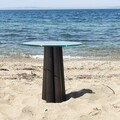 Masuta de cafea, Neostill, Thales, 50x50x50 cm, Sticla temperata, Transparent/Negru