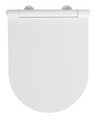 Capac de toaleta cu sistem automat de coborare, Wenko, Nuoro, 36 x 46.5 cm, duroplast, alb