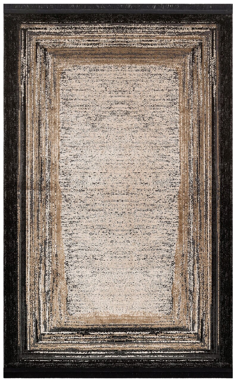 Covor, St 15 Black Vizon Xw , 120x180 cm, Poliester, Negru / nurcă - 2 | YEO