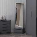 Masa de machiaj, Minerva, Kale Luxe Soft, 54x178x45 cm, PAL, Antracit