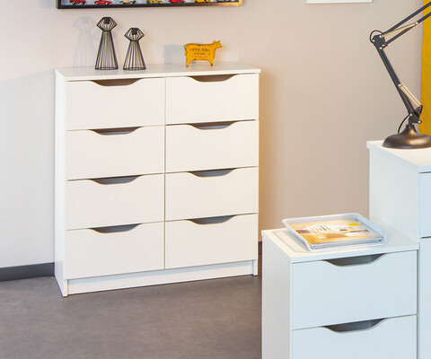 Comoda Westphalen 8-H, Inter Link, 82x41x92 cm, PAL, alb