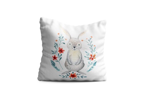 Perna decorativa rabbit, oyo kids, 43x43 cm, poliester, multicolor