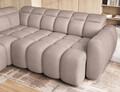 Coltar extensibil stanga 4 locuri ELTAP, LT-20XIL, Falconn, 258x208x107 cm, lemn/poliester, maro deschis