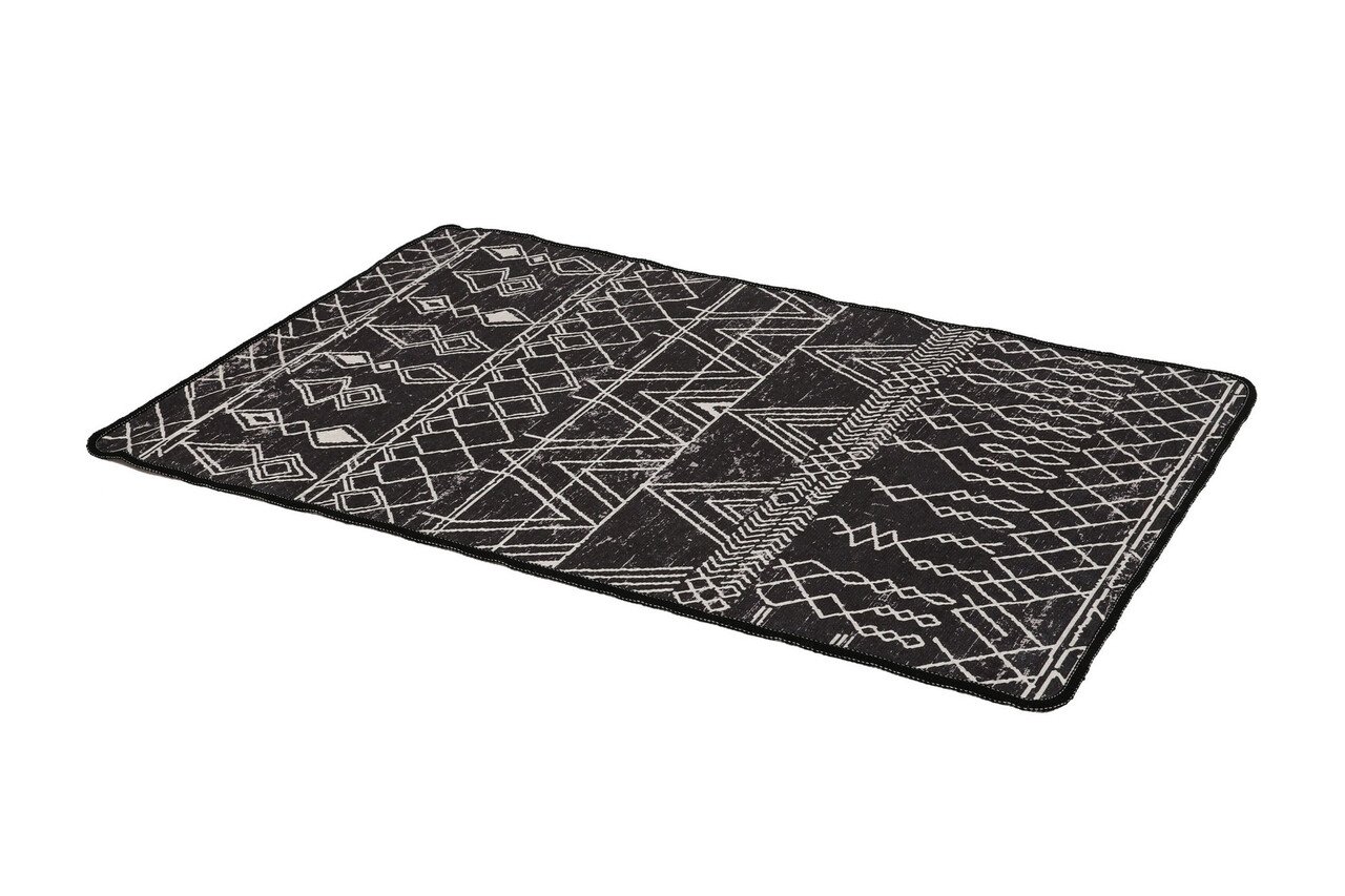 Covoras de baie, L'essentiel Maison, Straordinario Black Djt 80x100, 80x100 cm, Negru / Antracit / Alb - view 3