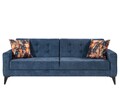Canapea extensibila Cinar, Pandia Home, 209x80x80 cm, lemn, albastru