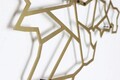 Decoratiune de perete, World Map XL, Metal, Dimensiune: 85 x 170 cm, Auriu