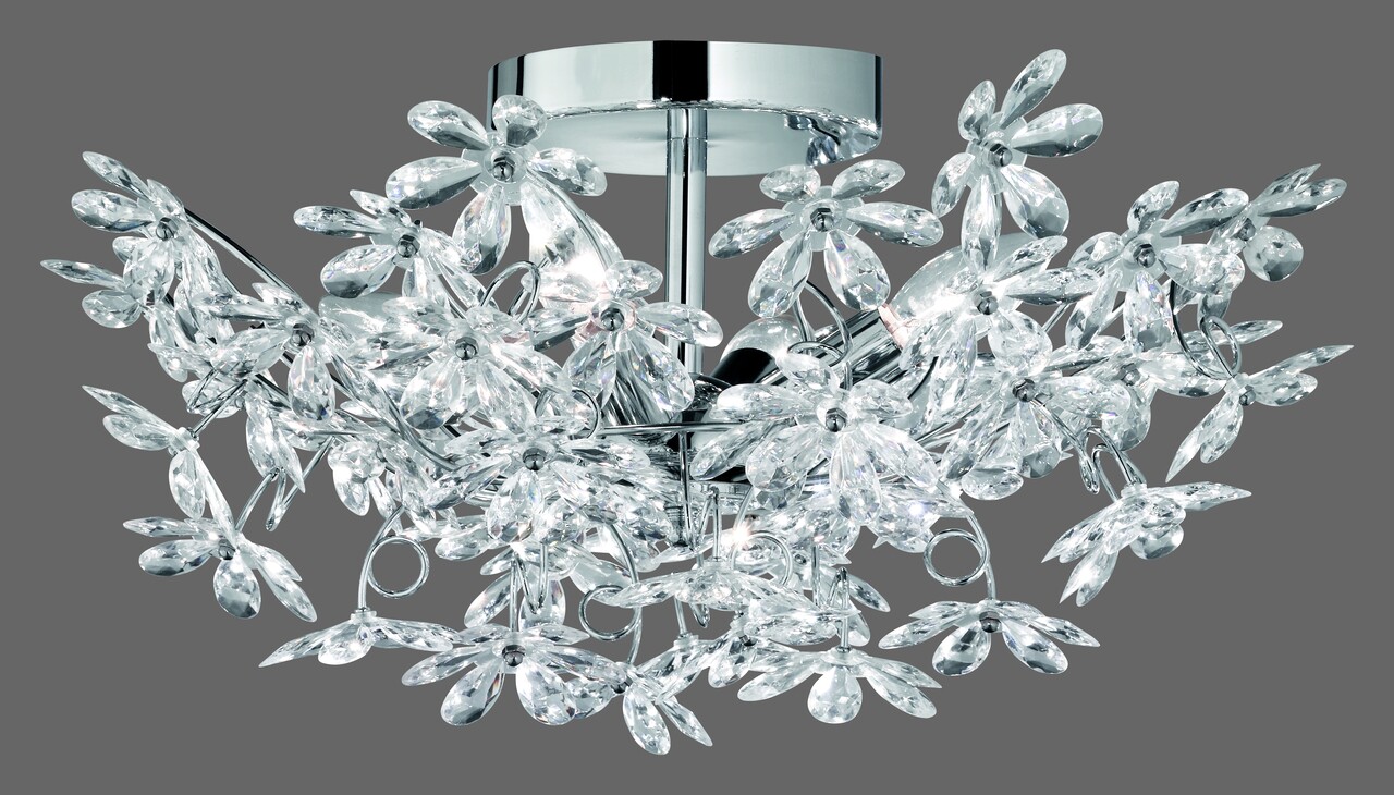 Plafoniera Flower, RL, 51x25 cm, 40W, 4x E14, metal, multicolor