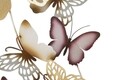 Decoratiune de perete Butterflies Bordeaux, Mauro Ferretti, 59.5x111.5 cm, fier, multicolor