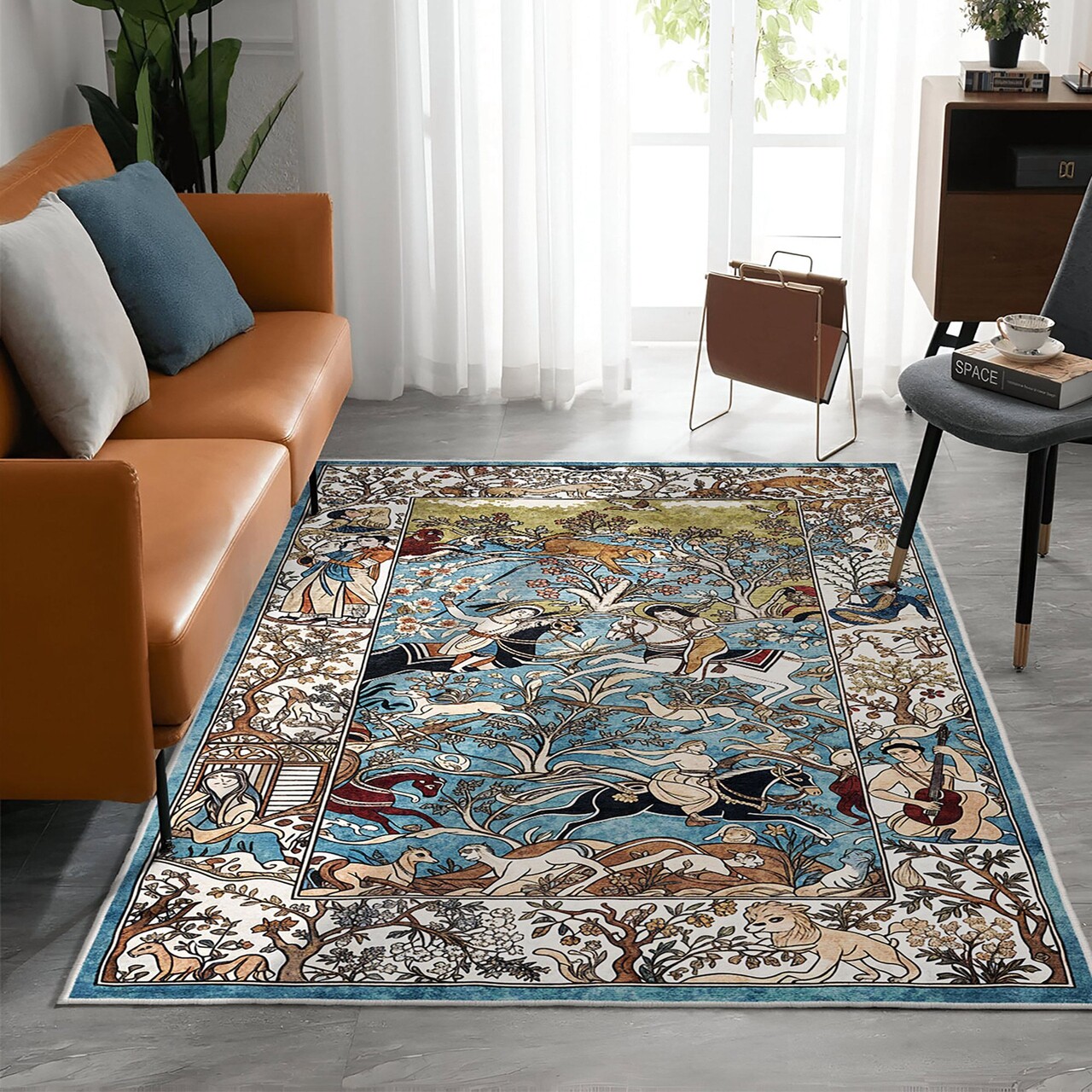 Covor (80 x 200), Kece-Fr13, 80x200 cm, Albastru - view 2