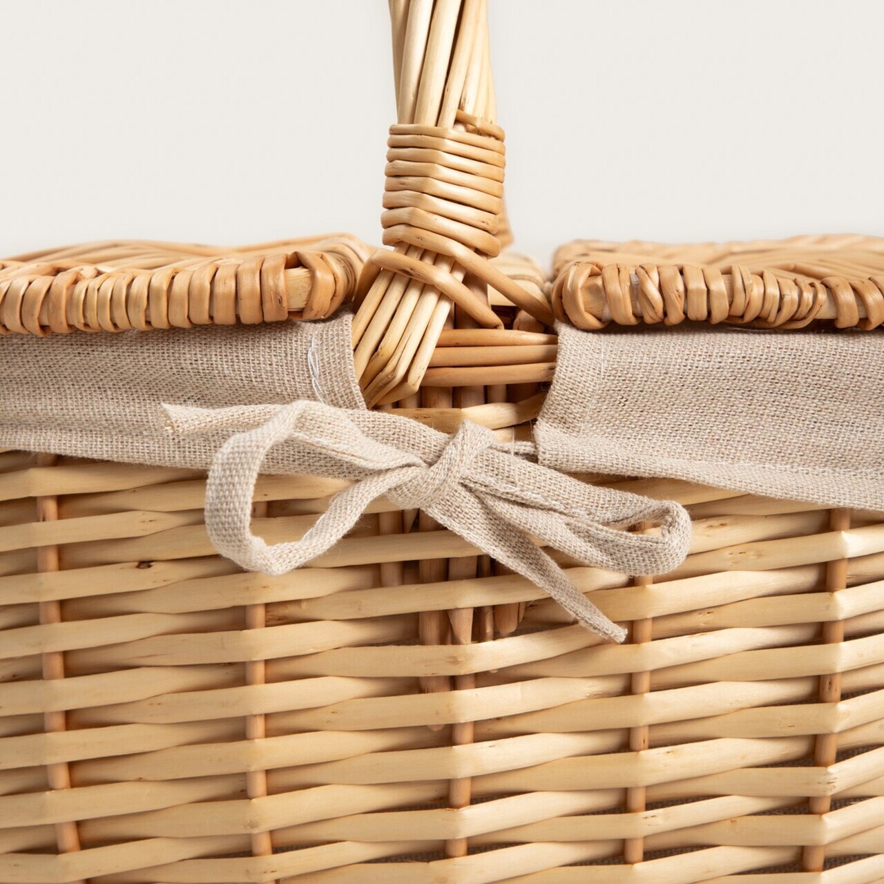 Cos de picnic Elvora, Homla, 39x26x34 cm, rachita, natur/bej - view 4