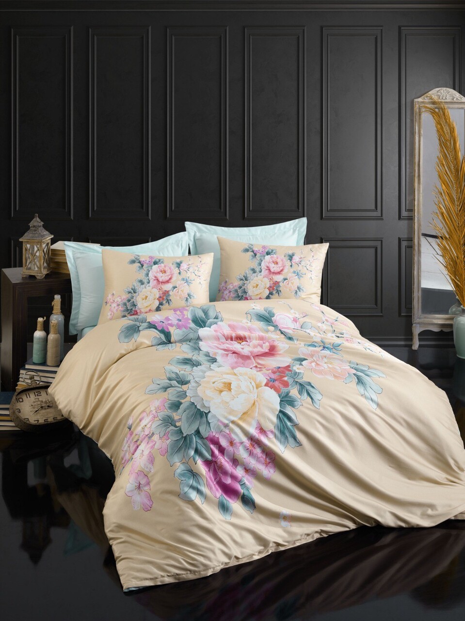 Lenjerie de pat pentru o persoana, 486, Pearl Home, Poliester Satinat