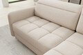 Coltar extensibil dreapta 3 locuri ELTAP, RT-18MAN, Barea, 208x160x100 cm, lemn/poliester, bej deschis