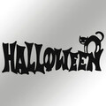 Decoratiune de perete, Halloween 2, Metal, Dimensiune: 67 x 28 cm, Negru