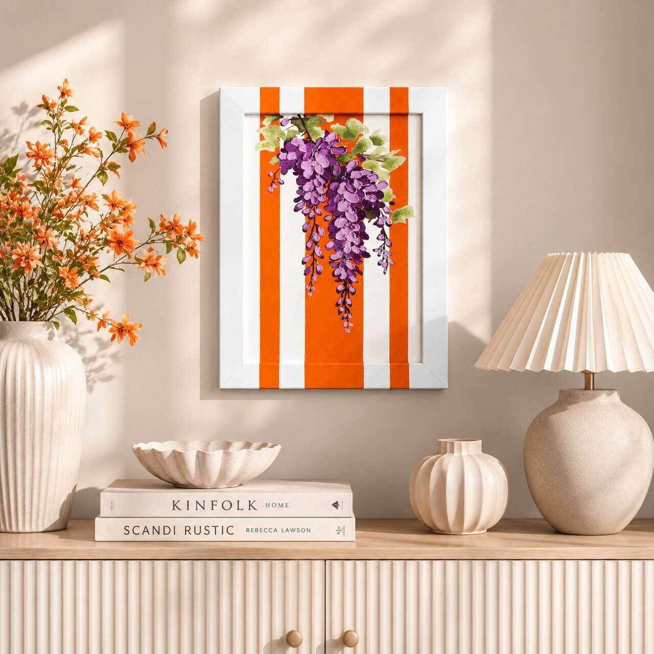Tablou decorativ, YBC11860, Canvas, Rama din lemn (grosime 3 cm), Multicolor — imaginea 2