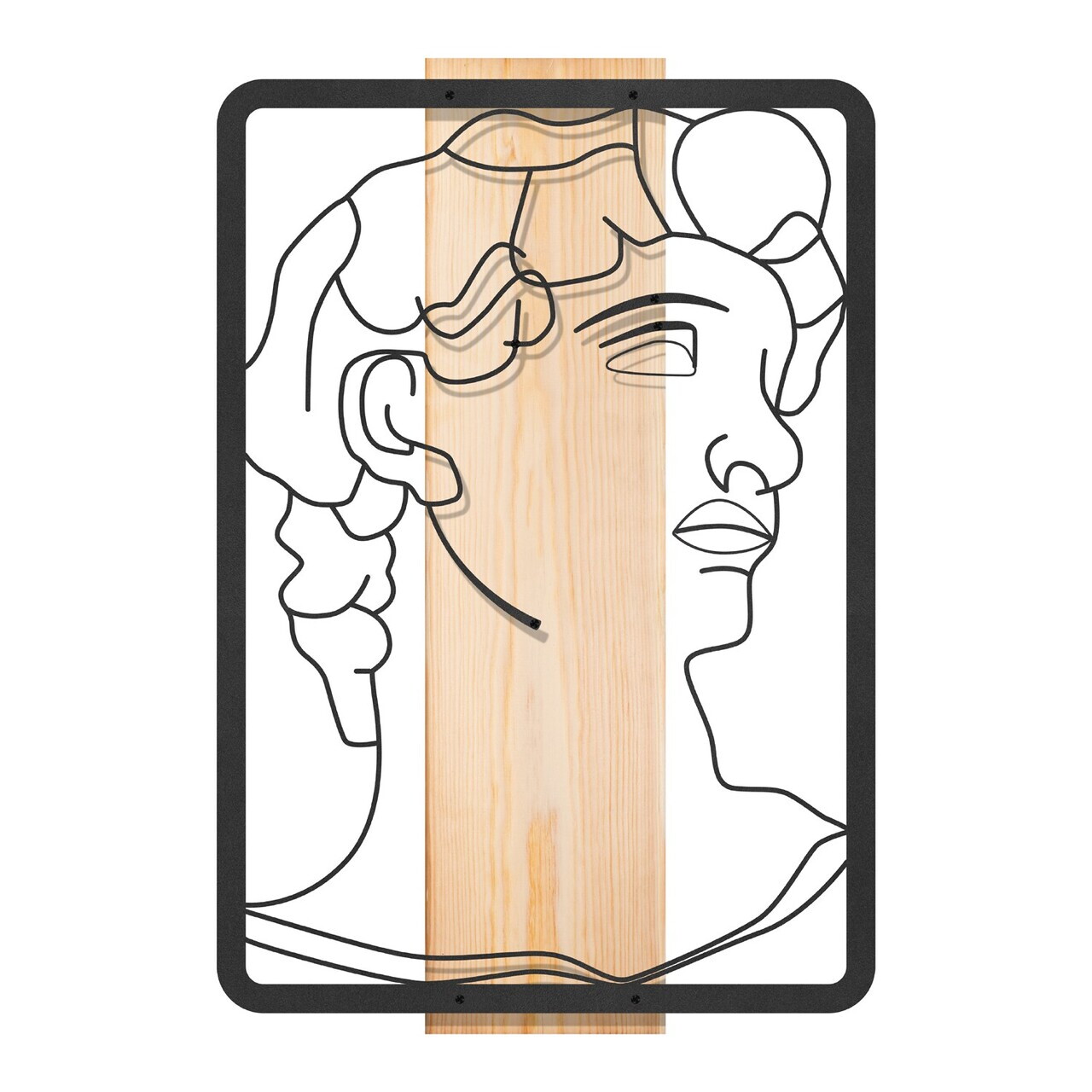 Decoratiune de perete, Aether, Cadru: Lemn (Grosime: 2 cm), Natural/Negru — imaginea 7