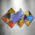 Set 4 tablouri decorative, 4MDF269895851, MDF, Imprimat UV, Multicolor