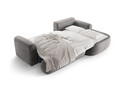 Coltar extensibil dreapta 5 locuri, modular, cu lada depozitare, Ella, Micadoni Home, 271x174x94 cm, catifea, gri