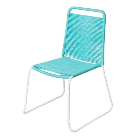 Scaun pentru gradina Antea Light Legs, 53 x 53 x 88 cm, otel/sfoara, turcoaz Gradina