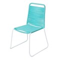 Scaun pentru gradina Antea Light Legs, 53 x 53 x 88 cm, otel/sfoara, turcoaz