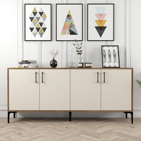 Consola, hommy craft, kiev, 180x78x35 cm, nuca / crema