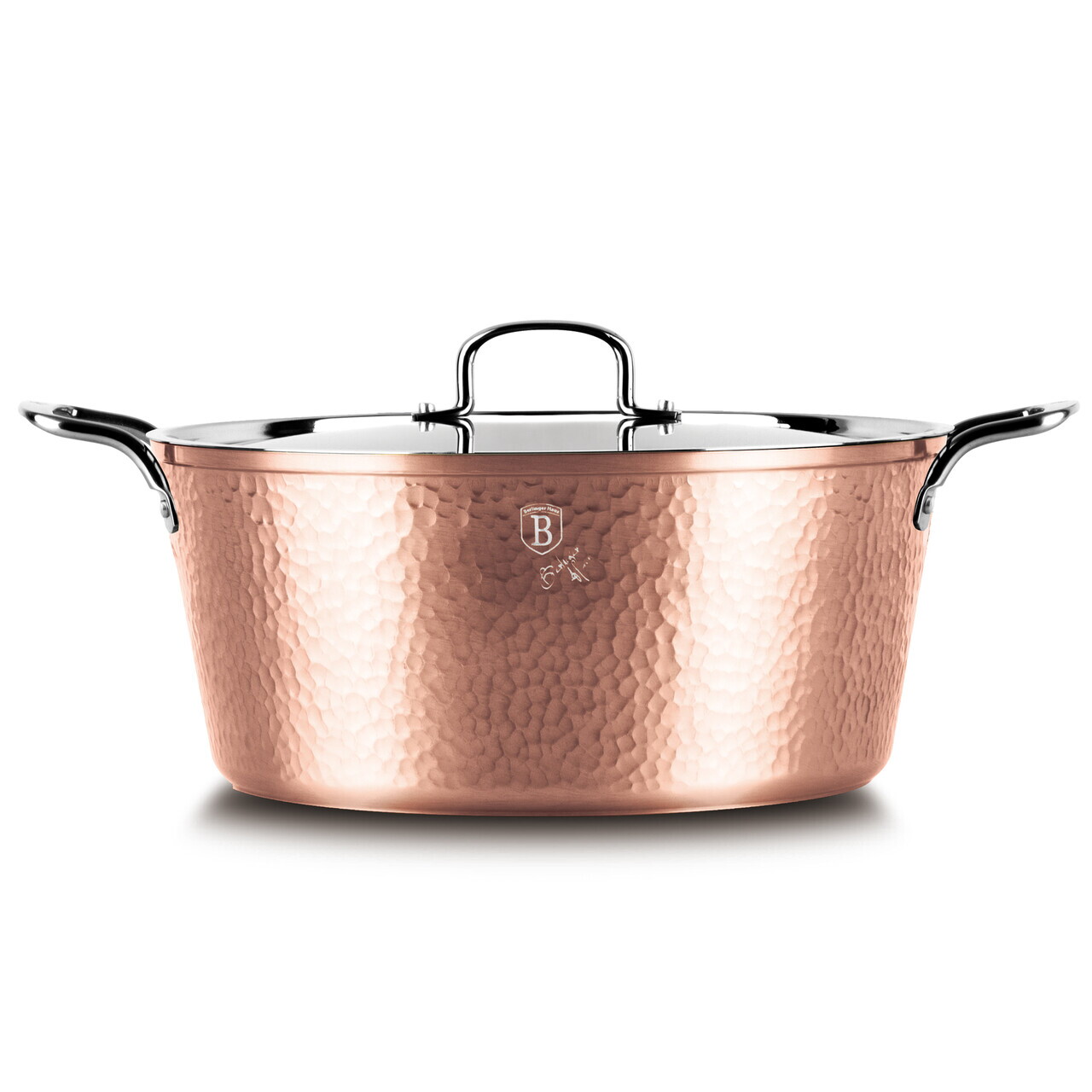 Oala cu capac Berlinger Haus, Hammered Copper, 30 cm, 8 L, aluminiu forjat, cupru - view 3