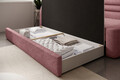 Canapea extensibila brat stanga 3 locuri, ELTAP, Fabillo, 223x86x80 cm, lemn/poliester, roz
