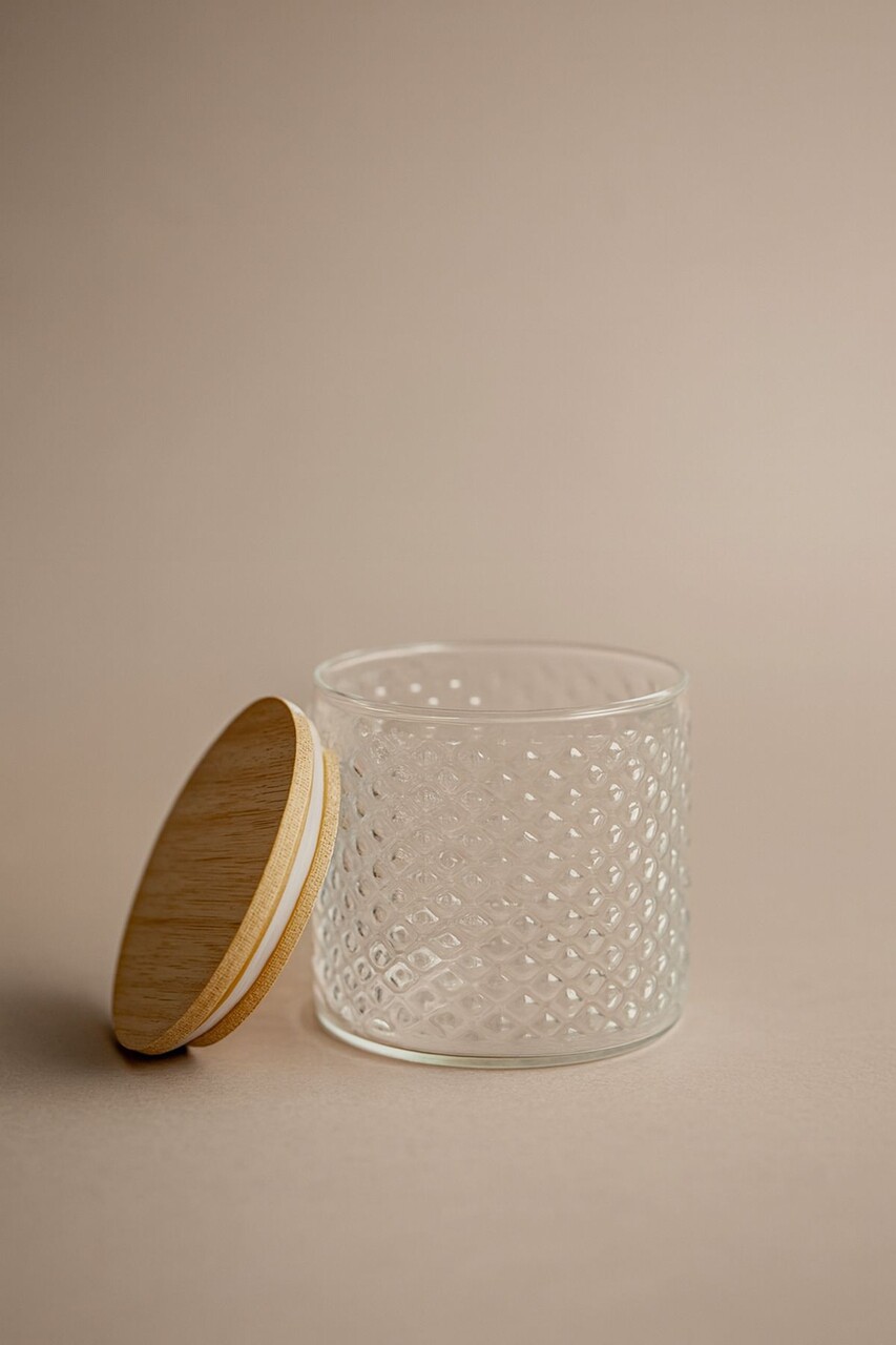 Set recipiente depozitare, Hermia, 409PBH1410, Capac din bambus: (4 bucăți), Transparent - imagine 5