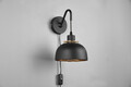 Aplica de perete Punch, RL, 18x22.5x30 cm, 40W, 1x E27, metal, negru mat