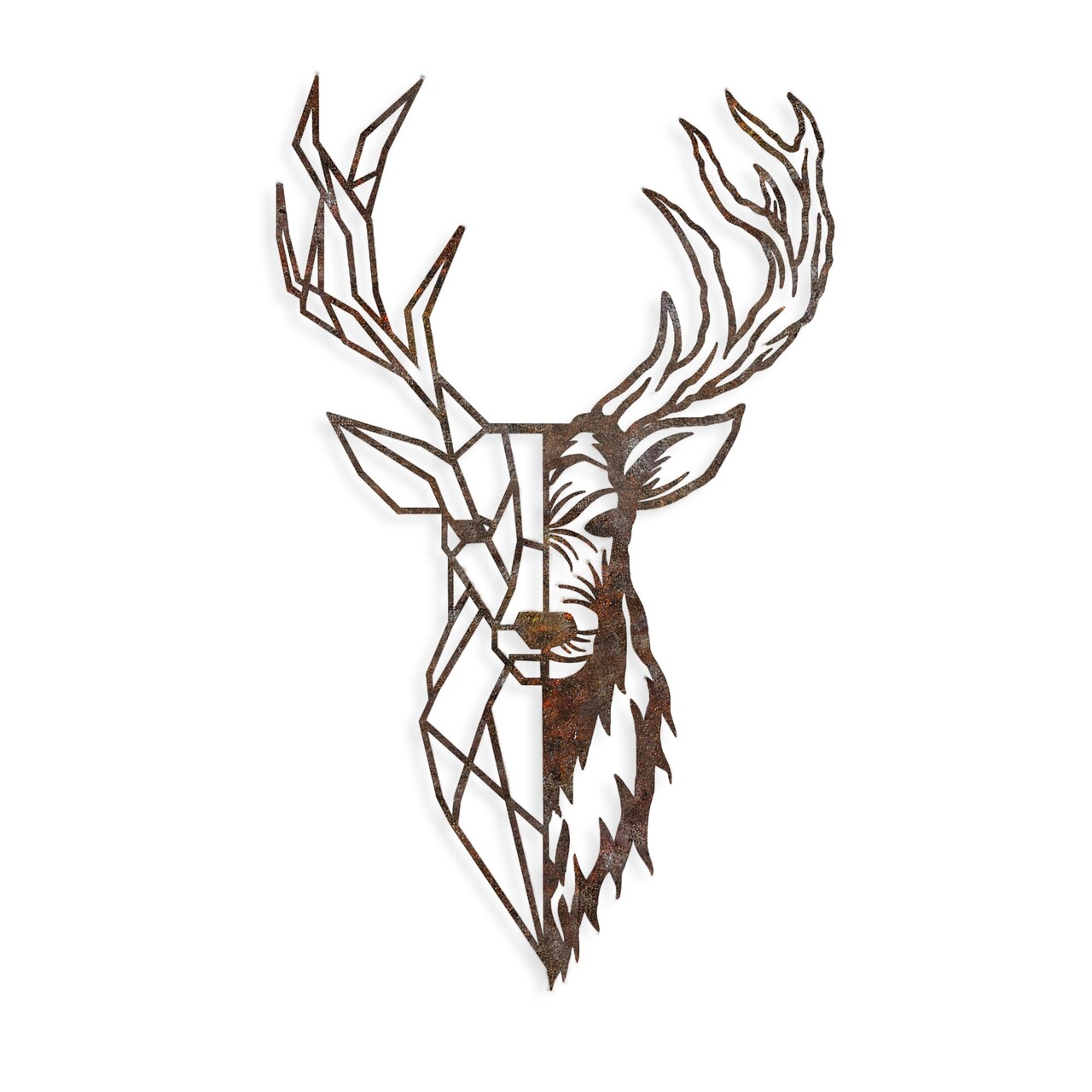 Decoratiune de perete, Rusty Deer 3, 70 x 42 cm, Maro antichizat - view 5