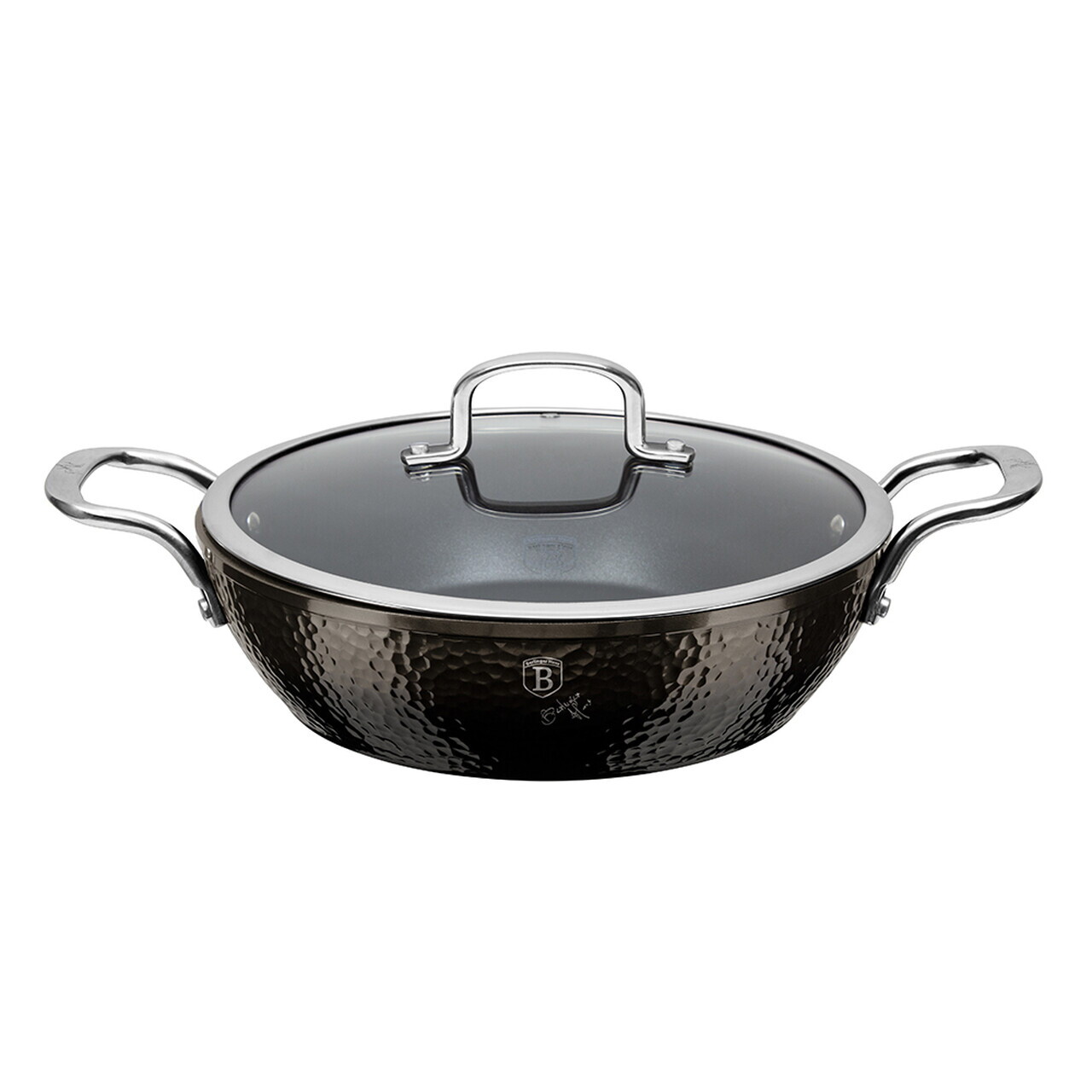Oala cu capac Berlinger Haus, Shine Basalt, 28 cm, 3.8 L, aluminiu forjat, negru - view 9