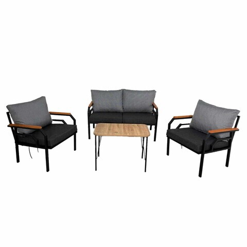 Set mobilier de gradina, Hanah Home, Kutay Kaz Sehpa, Antracit