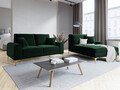 Canapea, Madara, Mazzini Sofas, 2 locuri, gold legs, 172x102x90 cm, catifea, verde bottle
