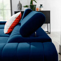 Coltar extensibil stanga 3 locuri ELTAP, LT-40VE, Grayson, 278x205x92 cm, lemn/poliester, albastru inchis